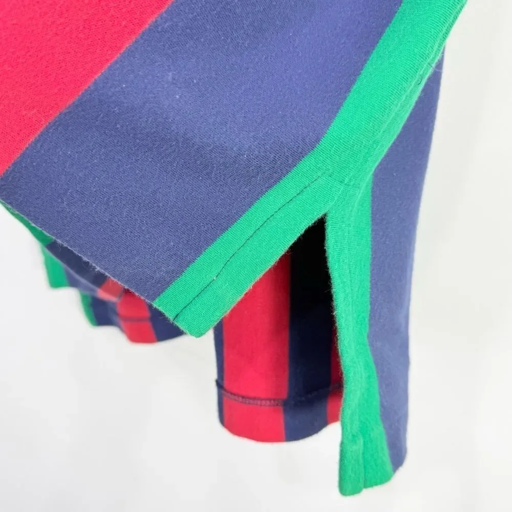 Polo Ralph Lauren Vintage Red Green Blue Striped Polo Shirt